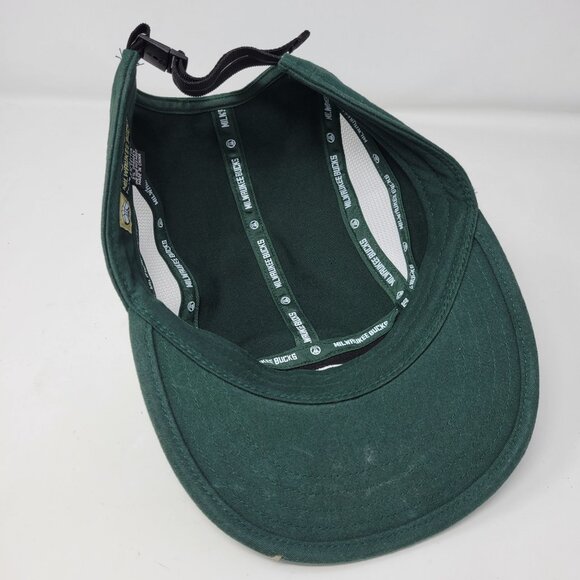 Milwaukee Bucks Team Exclusive Green Adjustable Strapback 5 Panel Hat - Picture 5 of 6